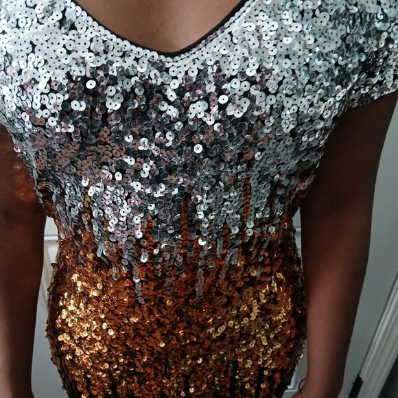 Formal Holiday Sequin Dress - Picture 2 of 2